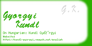 gyorgyi kundl business card